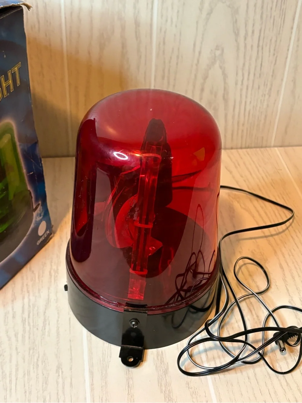 Vintage Party Rotating Flashing DJ Light Red Motion Police Tested